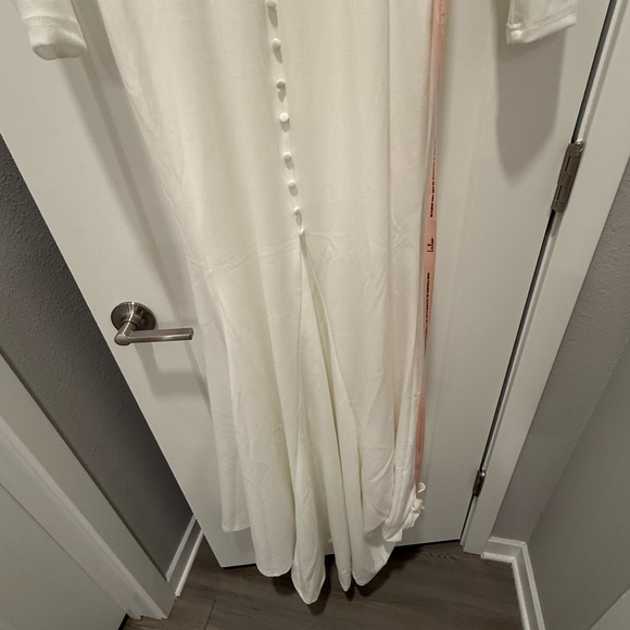 NWT Lulus feeling Of Forever White Long Sleeve Mermaid Maxi Dress - Size XS - Picture 8 of 9